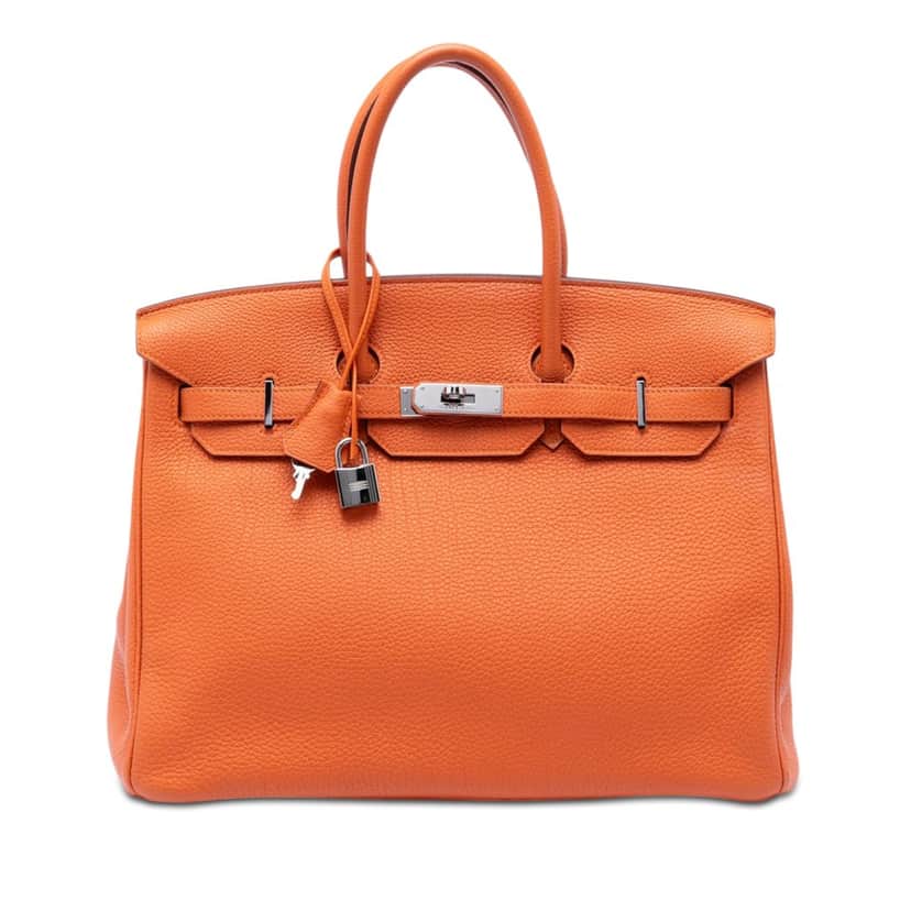 Hermès Togo Birkin Retourne 35 Orange Leather Very good condition - Front View