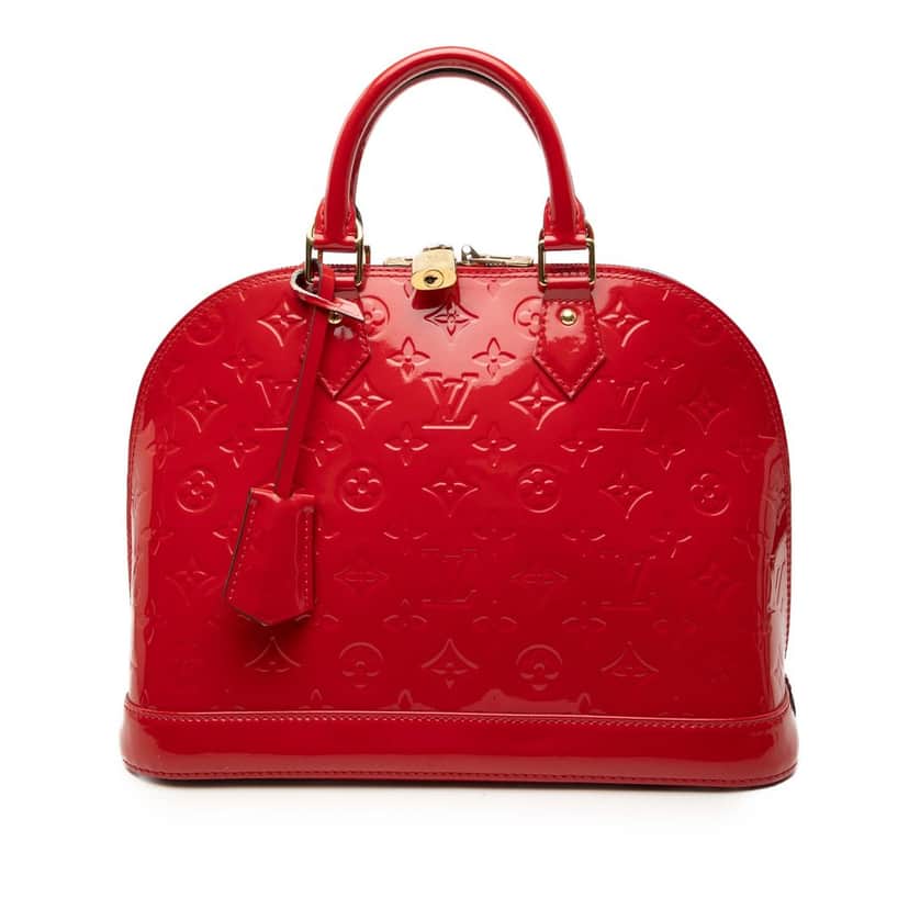 Louis Vuitton Monogram Vernis Alma PM Red Leather Very good condition - Front View
