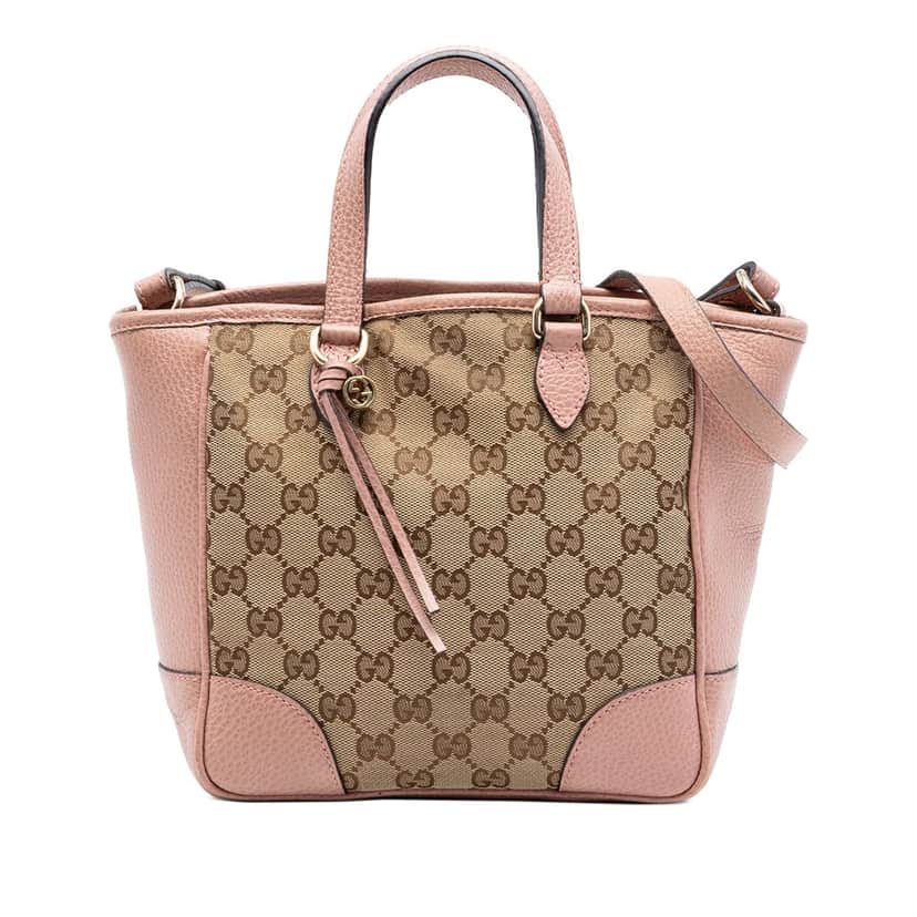 Gucci Small GG Canvas Bree Satchel Beige Very good condition - Front View