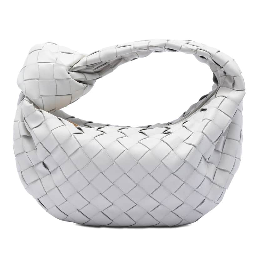 Bottega Veneta Mini Nappa Intrecciato Jodie White Leather Very good condition - Front View