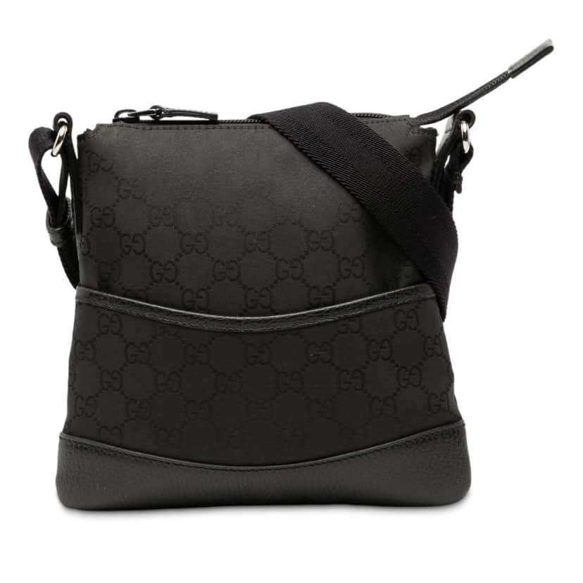 Gucci GG Nylon Crossbody Black Very good condition - Front View