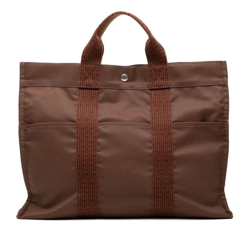 Hermès Canvas Herline MM Brown Very good condition - Front View