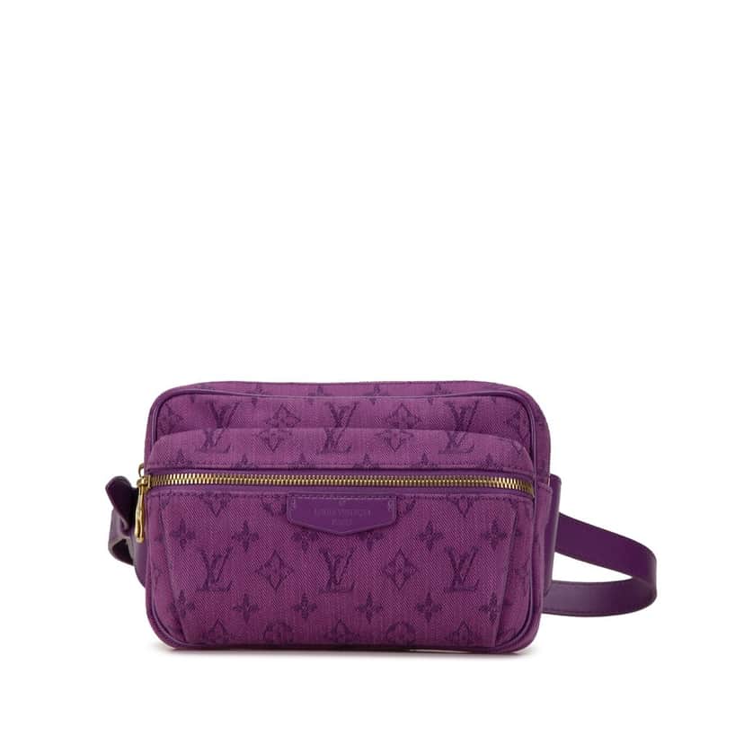 Louis Vuitton Monogram Denim Outdoor Bumbag Purple Very good condition - Front View