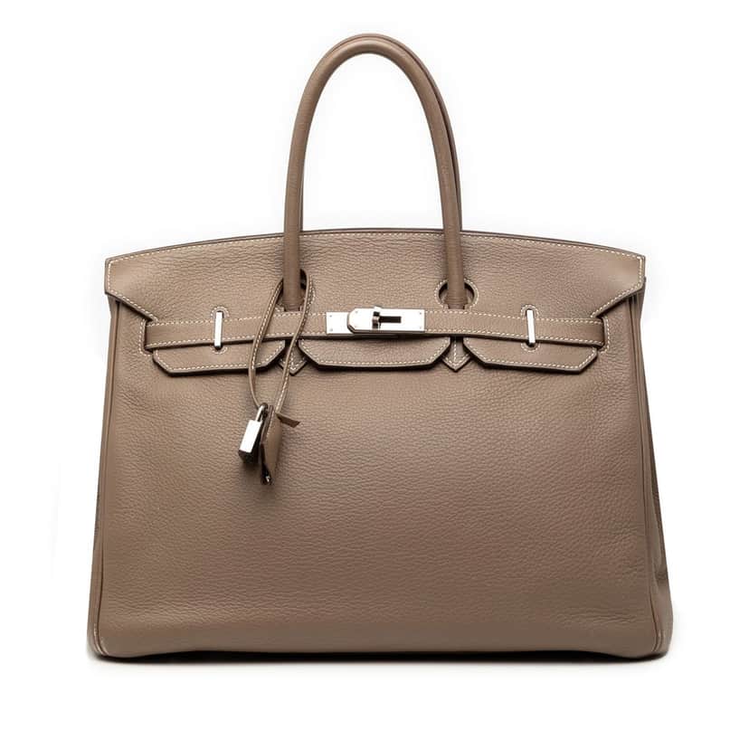 Hermès Togo Birkin Retourne 35 Brown Leather Very good condition - Front View