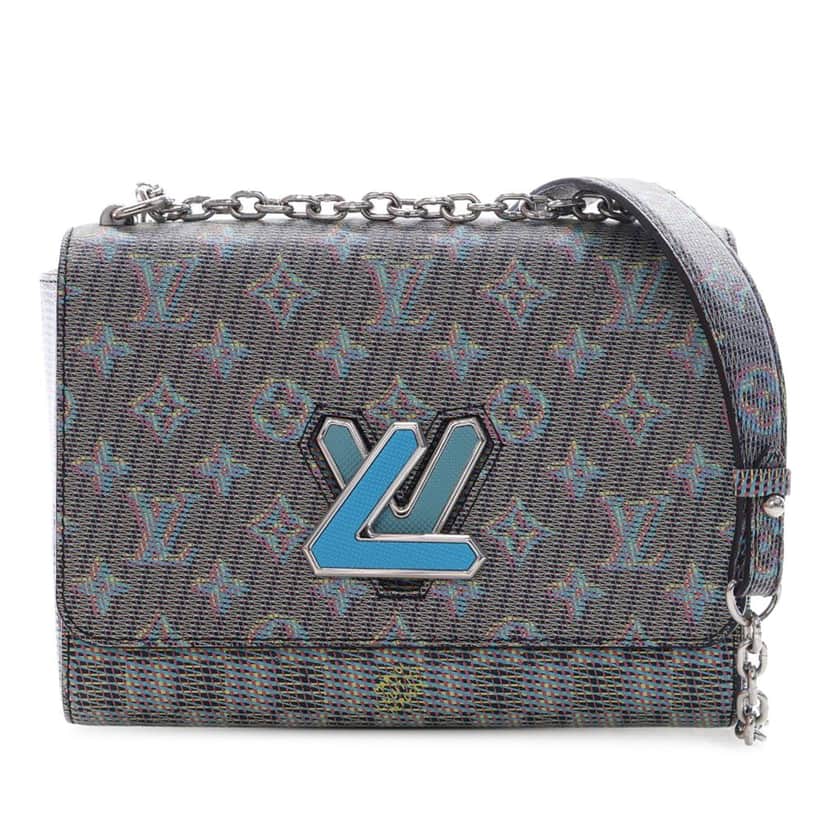 Louis Vuitton Damier Monogram Pop Twist MM Blue Very good condition - Front View