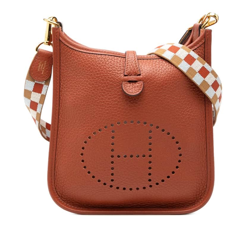 Hermès Clemence Evelyne 16 Amazone Brown Leather Very good condition - Front View