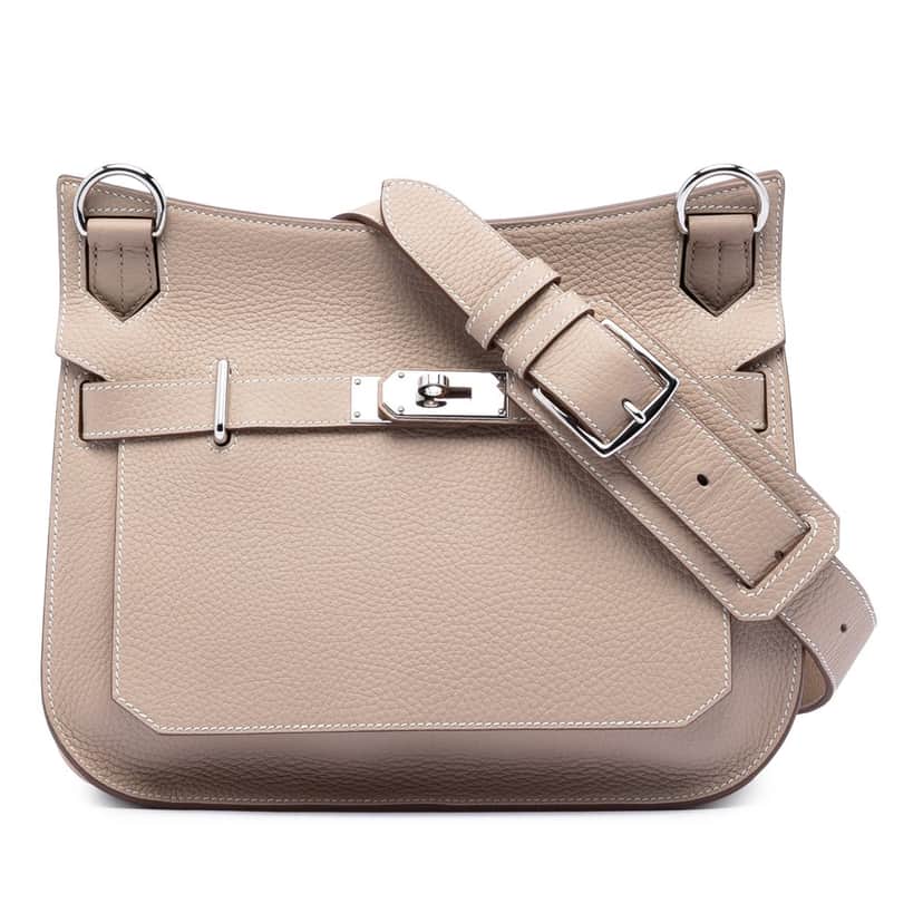 Hermès Clemence Jypsiere 31 Beige Leather Very good condition - Front View