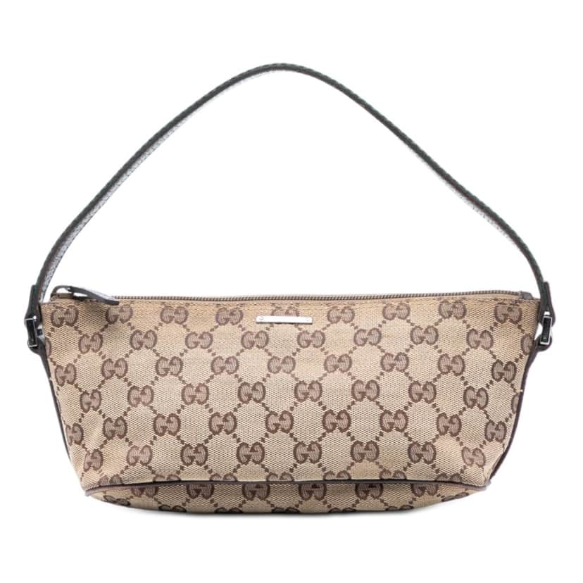 Gucci GG Canvas Web Boat Beige Very good condition - Front View