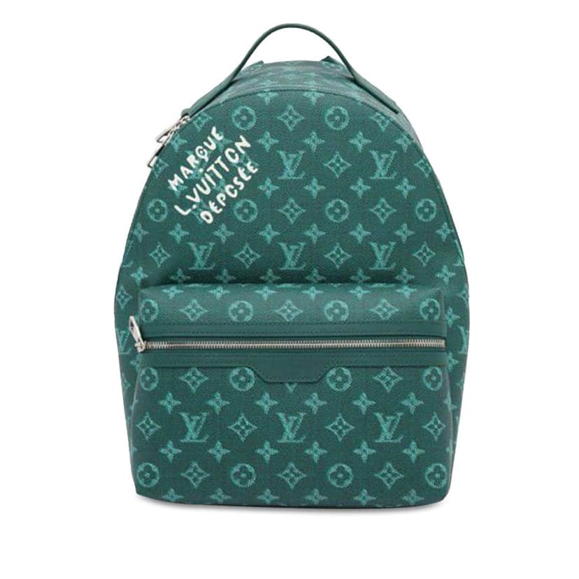 Louis Vuitton Monogram Heritage Discovery Backpack PM Green Canvas Very good condition - Front View