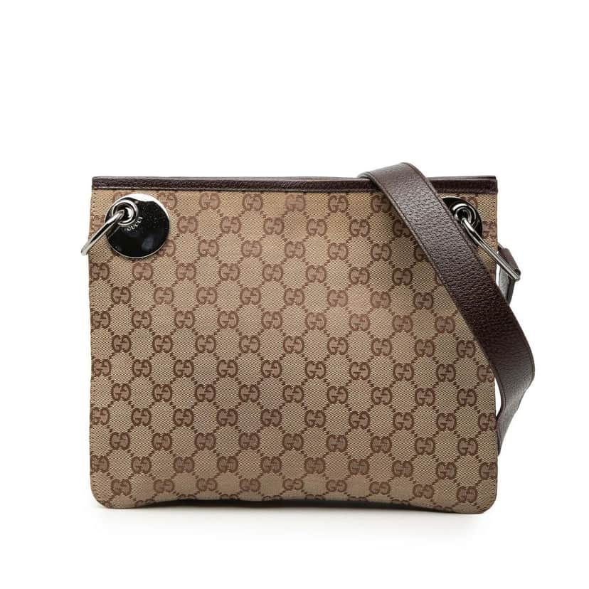 Gucci GG Canvas Eclipse Crossbody Beige Very good condition - Front View