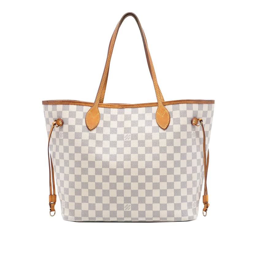 Louis Vuitton Damier Azur Neverfull MM White Very good condition - Front View