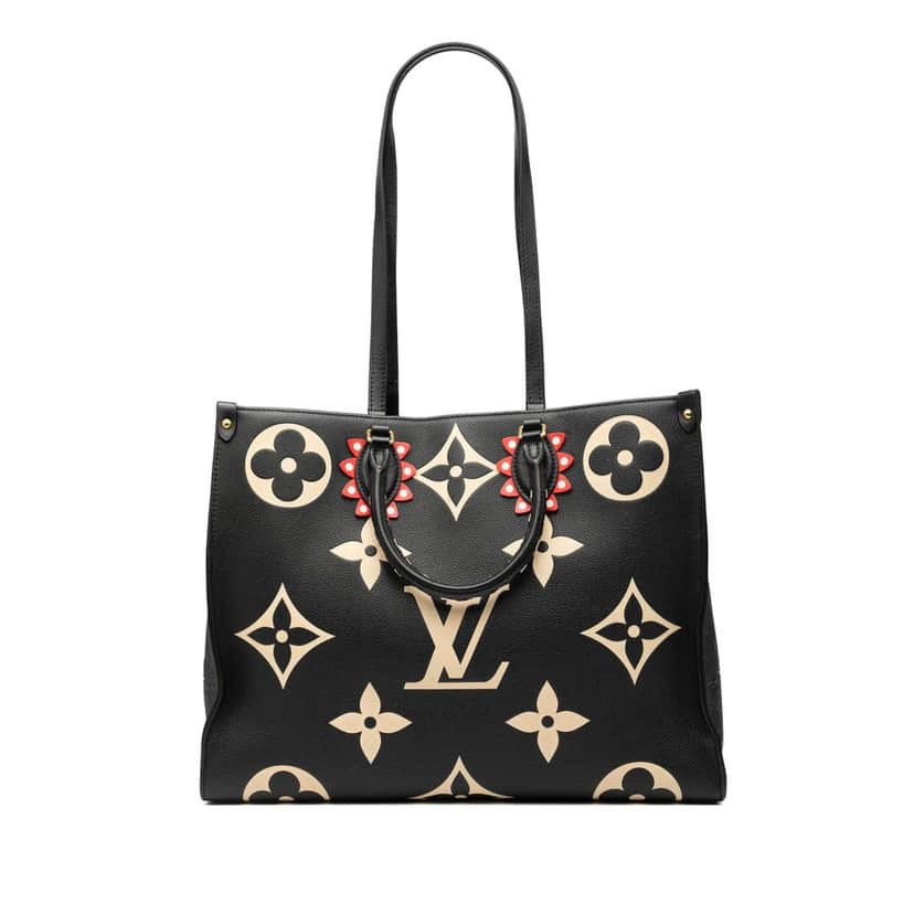 Louis Vuitton Monogram Empreinte Giant Crafty Onthego GM Black Leather Very good condition - Front View