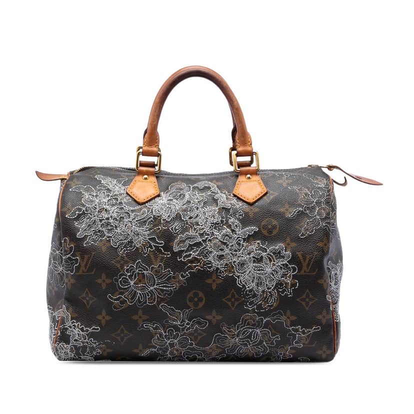 Louis Vuitton Monogram Dentelle Speedy 30 Brown Good condition - Front View