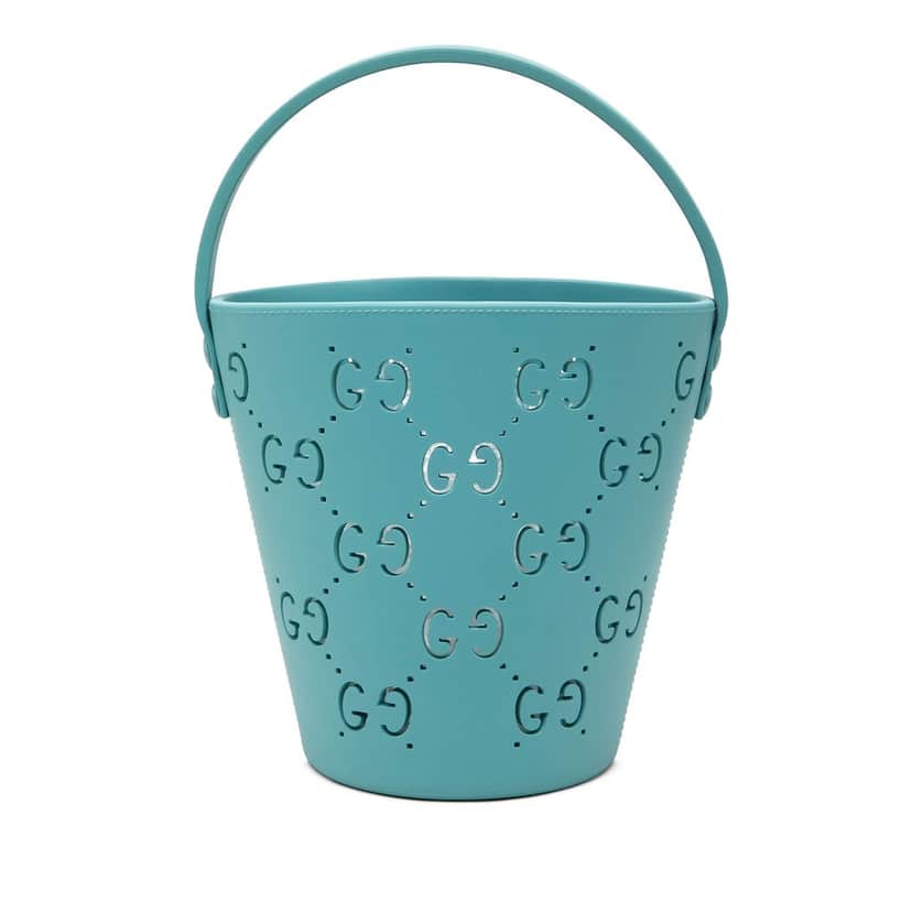Gucci Kids GG Rubber Bucket Bag Blue Very good condition - Front View