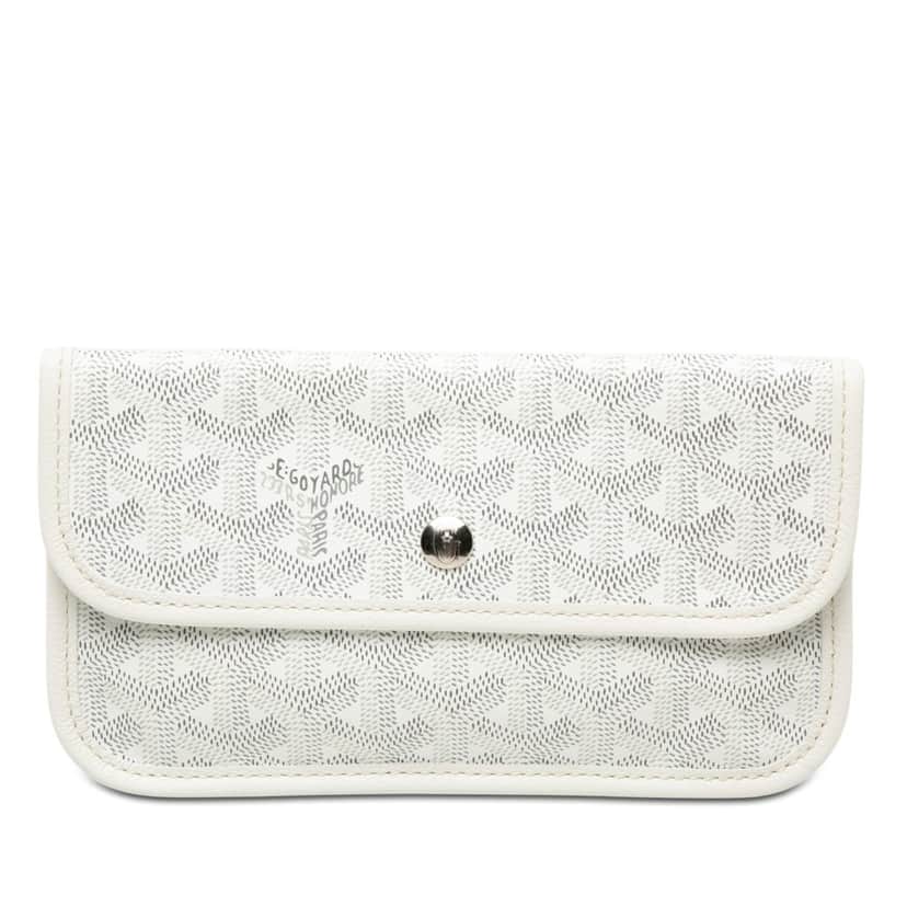 Goyard Goyardine Saint Louis Pouch White Very good condition - Front View