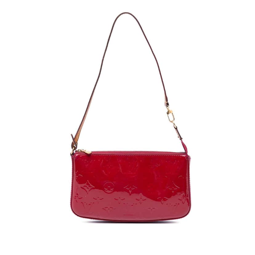 Louis Vuitton Monogram Vernis Pochette Accessoires Red Leather Very good condition - Front View