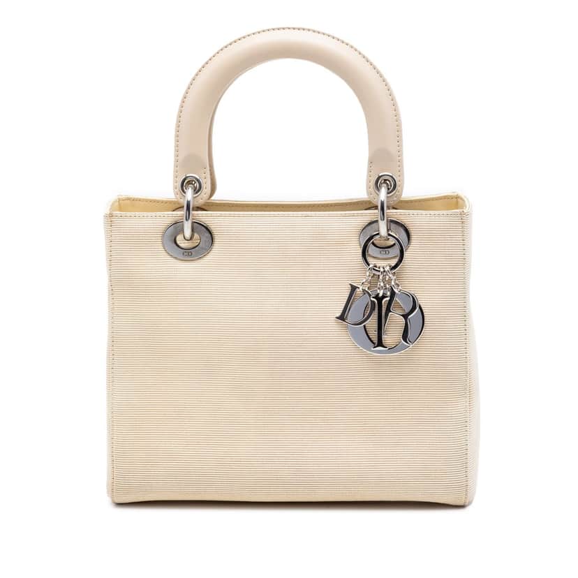 Dior Medium Canvas Lady Dior Brown Very good condition - Front View