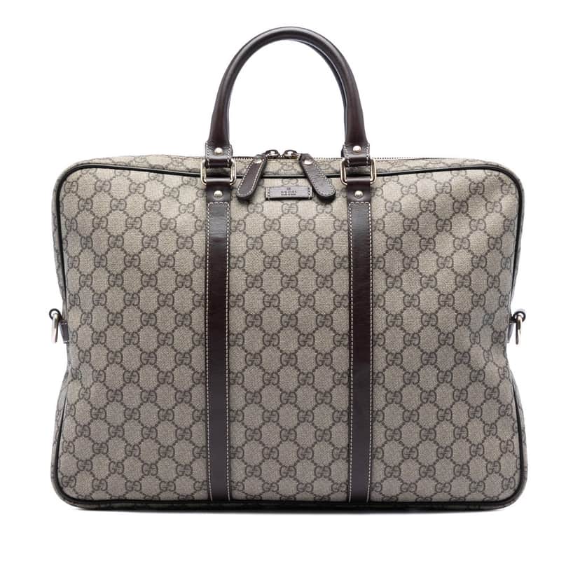 Gucci GG Supreme Business Bag Beige Very good condition - Front View