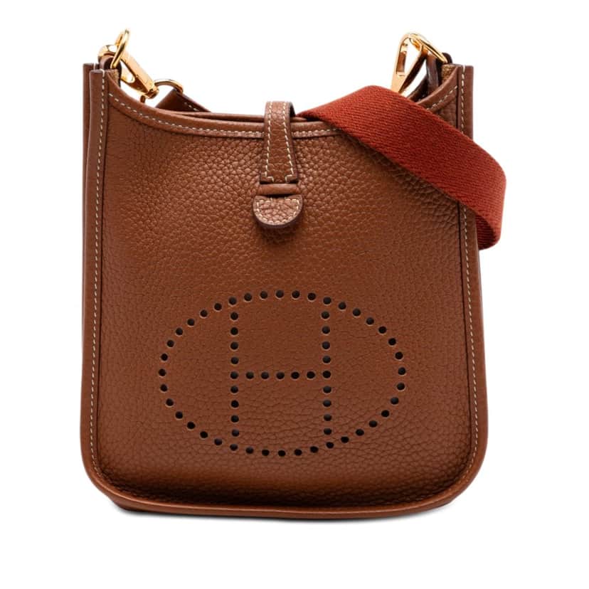 Hermès Barenia Evelyne TPM 16 Brown Leather Very good condition - Front View