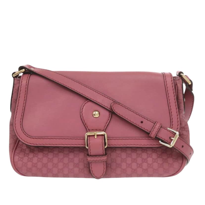 Gucci Microguccissima Sukey Crossbody Pink Leather Very good condition - Front View