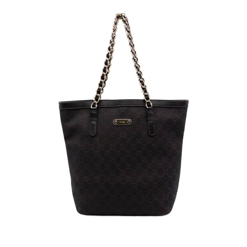 Gucci GG Denim Capri Tote Brown Very good condition - Front View