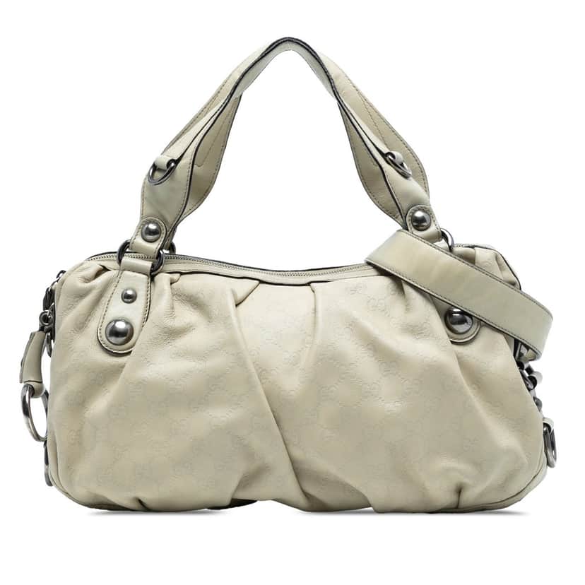 Gucci Guccissima Icon Bit Satchel Brown Leather Very good condition - Front View