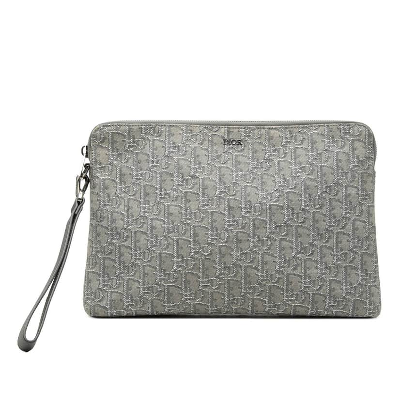 Dior Oblique Canvas A4 Zipped Pouch Other Very good condition - Front View