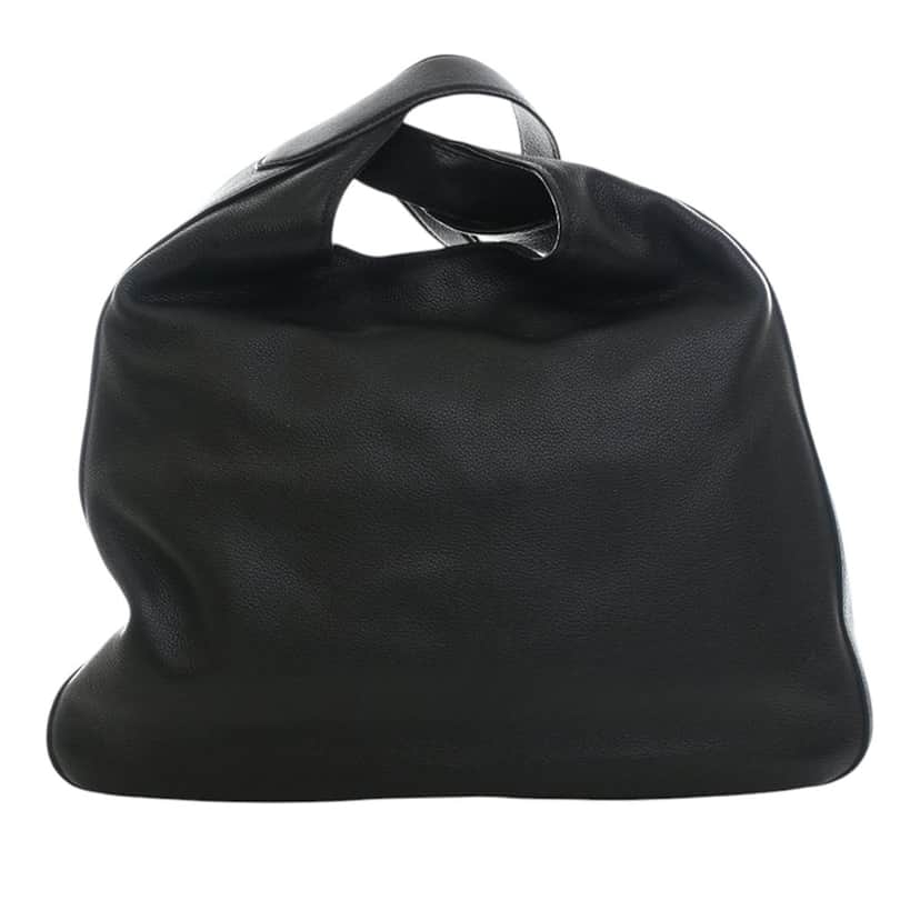 Prada Vitello Corsica Pocket Hobo Black Leather Very good condition - Front View