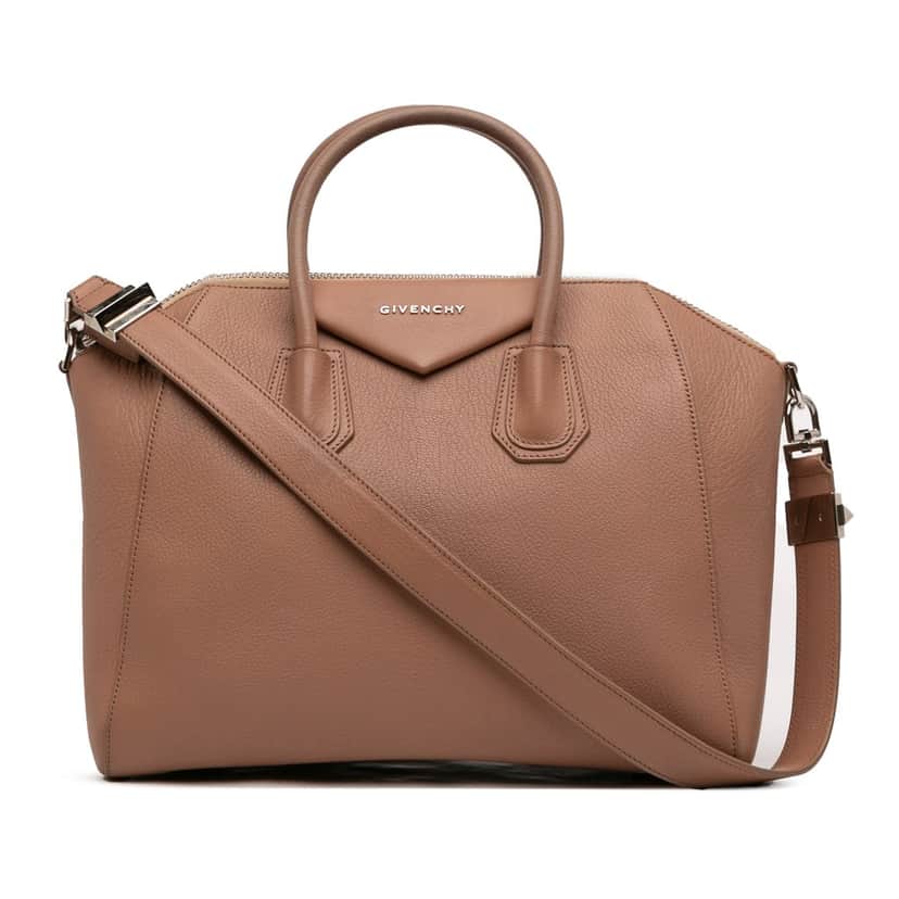 Givenchy Medium Goatskin Antigona Satchel Brown Leather Very good condition - Front View
