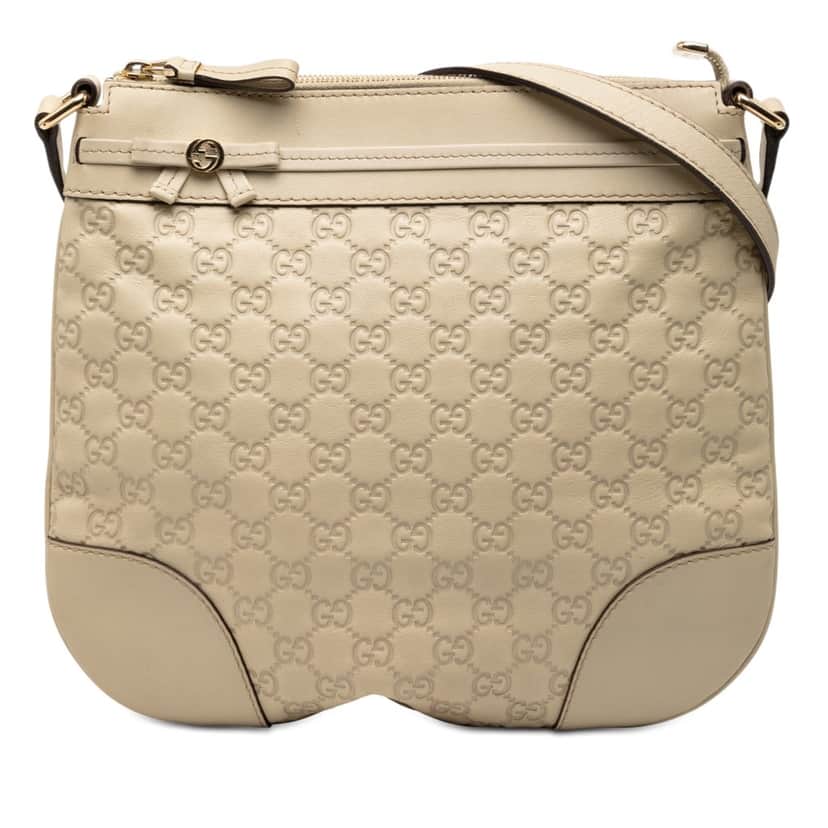 Gucci Guccissima Mayfair Crossbody Beige Leather Very good condition - Front View