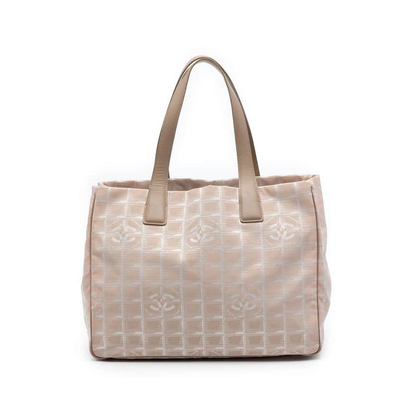 Chanel New Travel Line Nylon Tote Beige Very good condition - Front View