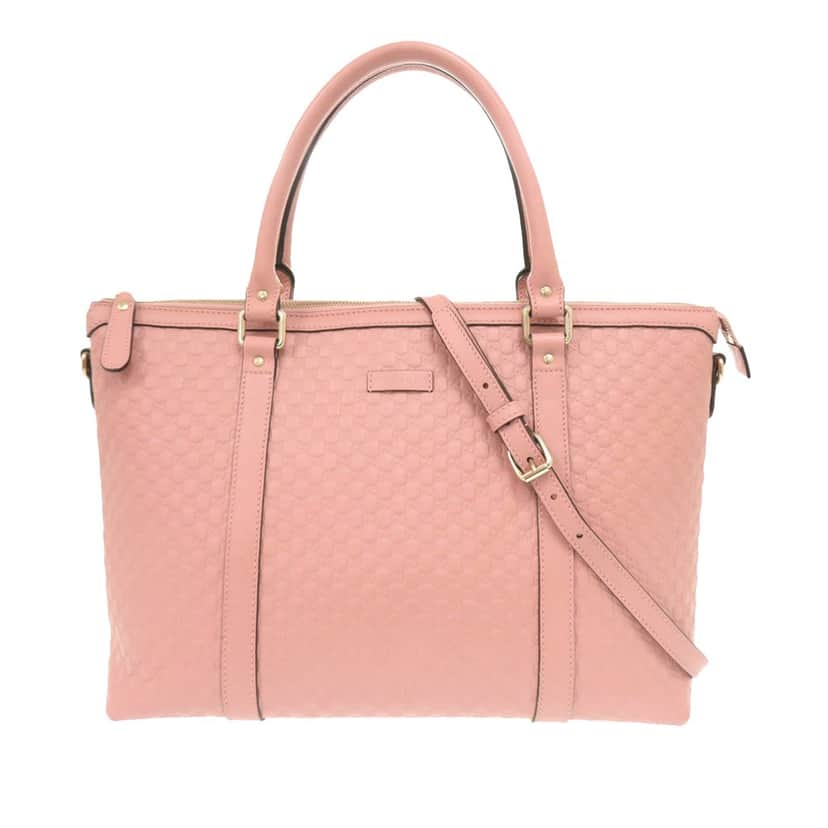 Gucci Medium Microguccissima Joy Satchel Pink Leather Very good condition - Front View