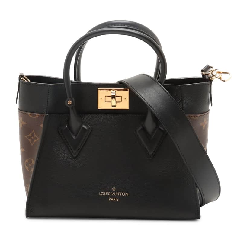 Louis Vuitton Monogram On My Side PM Black Leather Very good condition - Front View