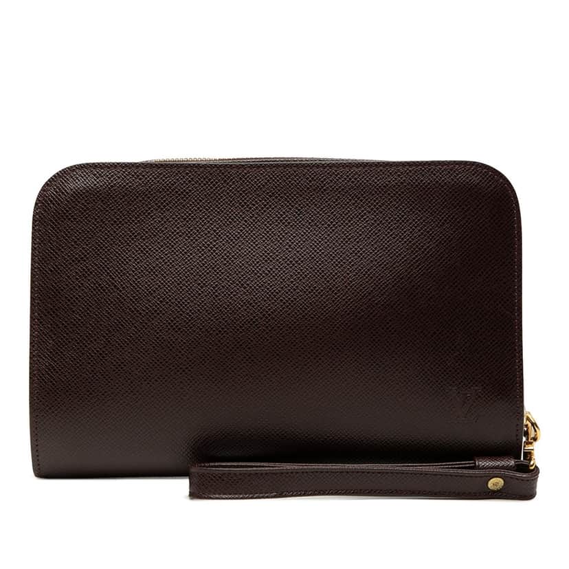 Louis Vuitton Taiga Pochette Baikal Red Leather Very good condition - Front View