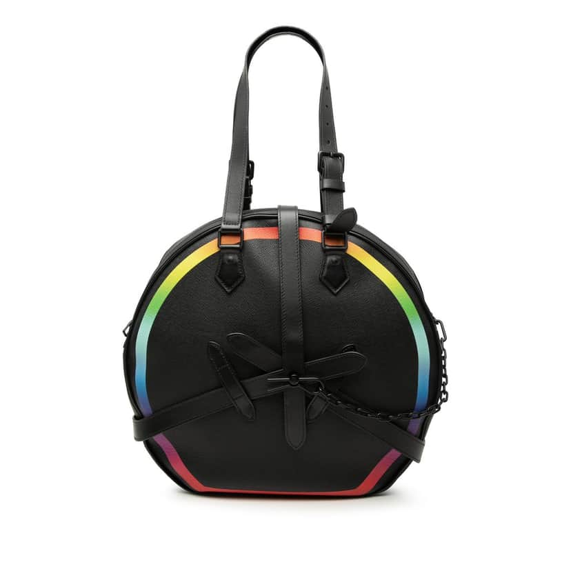 Louis Vuitton Taiga Rainbow Soft Hat Trunk Black Leather Very good condition - Front View