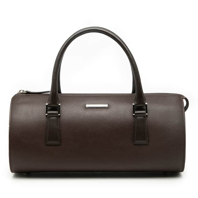 Burberry Leather Boston Bag Brown Leather Very good condition - Front View