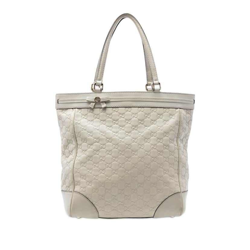 Gucci Guccissima Mayfair Tote White Leather Very good condition - Front View