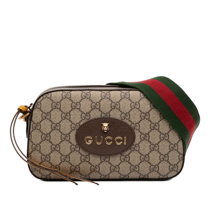 Gucci GG Supreme Web Neo Vintage Crossbody Beige Very good condition - Front View