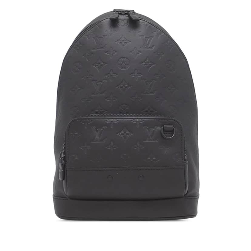 Louis Vuitton Monogram Shadow Racer Sling Bag Black Leather Very good condition - Front View