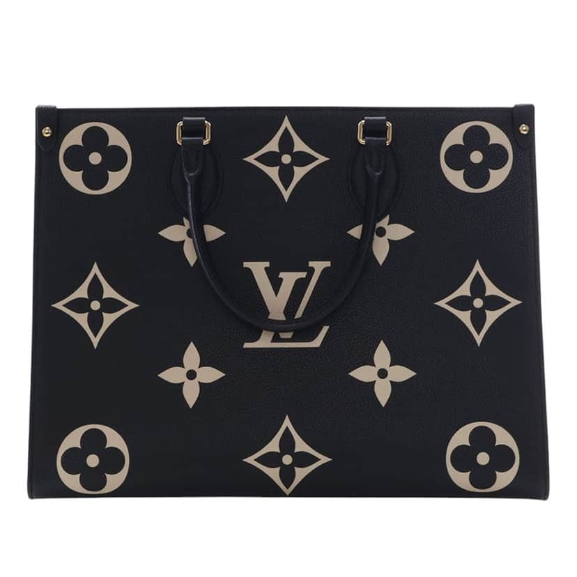 Louis Vuitton Bicolor Monogram Empreinte Giant Onthego MM Black Leather Very good condition - Front View