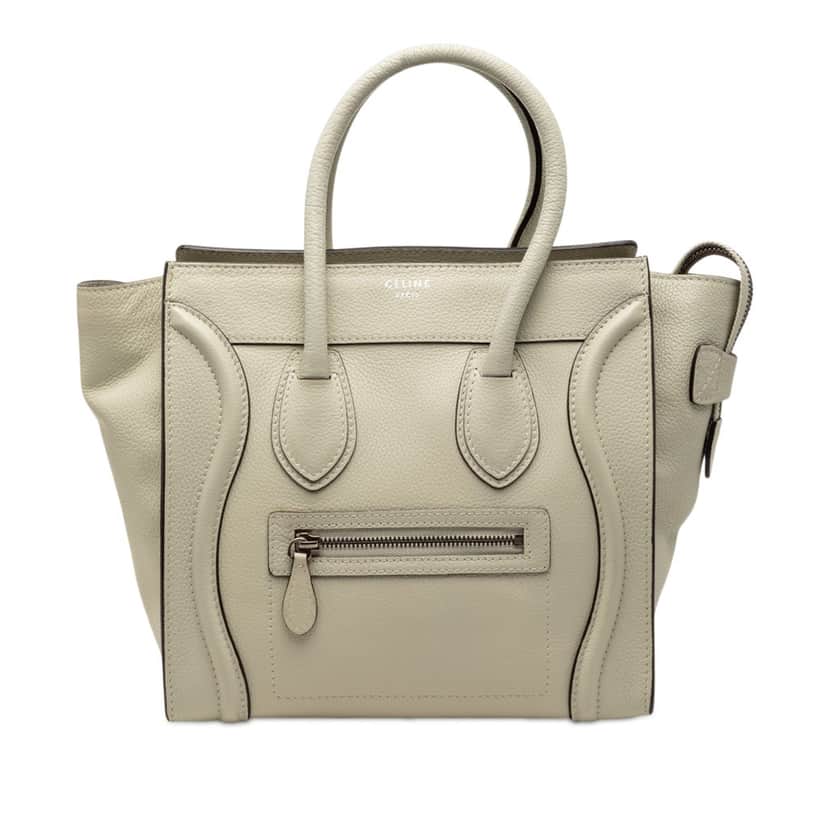 Celine Micro Leather Luggage Tote Brown Leather Very good condition - Front View