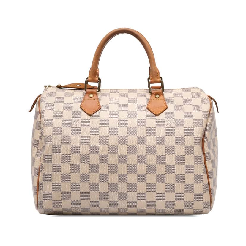Louis Vuitton Damier Azur Speedy 30 White Very good condition - Front View