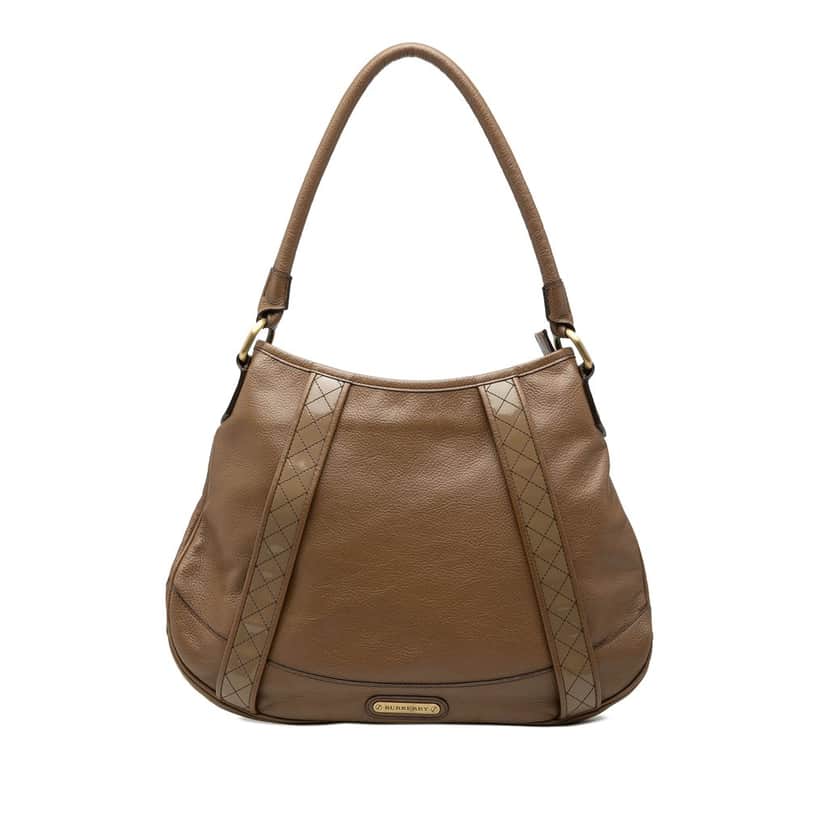 Burberry Leather Shoulder Bag Brown Leather Very good condition - Front View