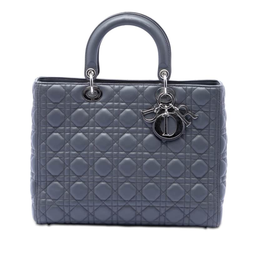 Dior Large Lambskin Cannage Lady Dior Other Leather Very good condition - Front View
