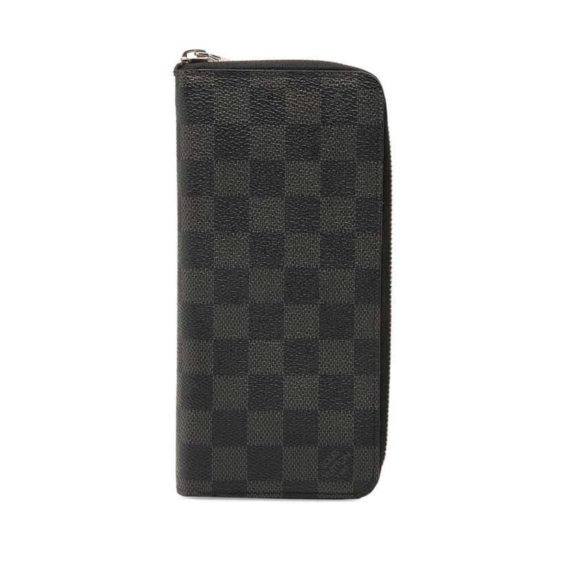 Louis Vuitton Damier Graphite Vertical Zippy Wallet Black Very good condition - Front View