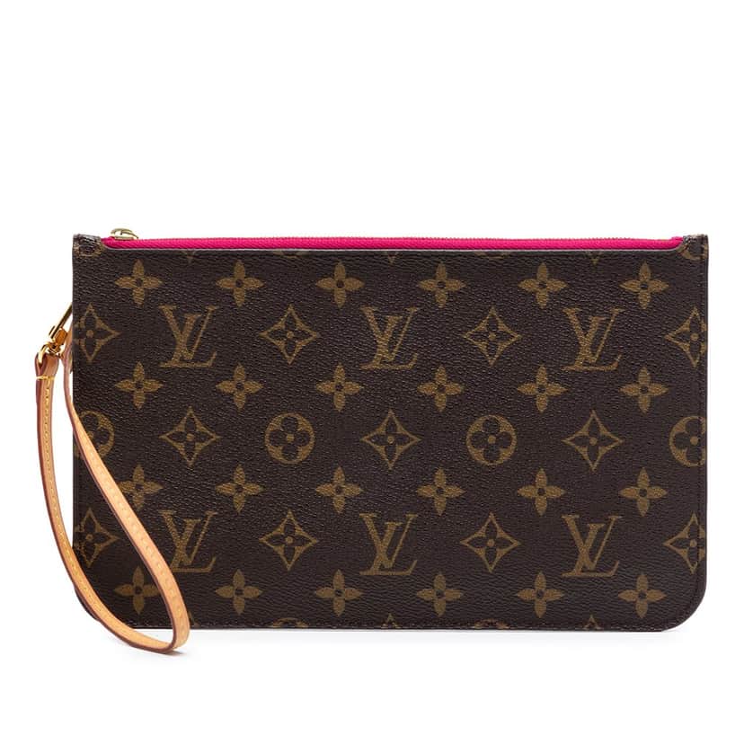 Louis Vuitton Monogram Neverfull MM Pouch Brown Very good condition - Front View
