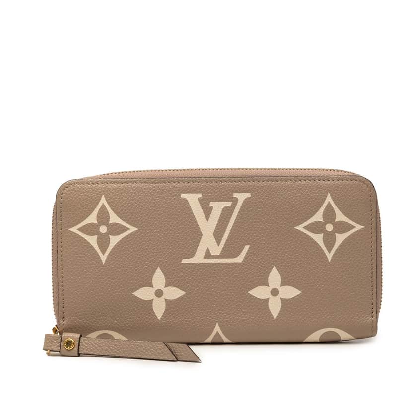 Louis Vuitton Bicolor Monogram Empreinte Giant Zippy Wallet Brown Leather Very good condition - Front View