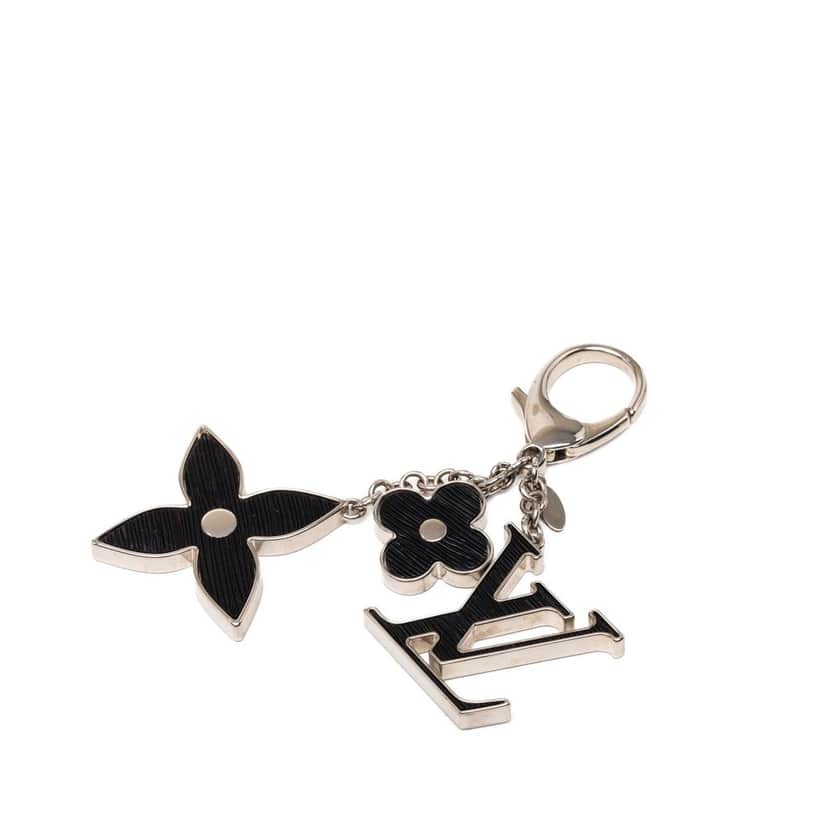 Louis Vuitton Brass Fleur D Epi Bag Charm Silver Metal Very good condition - Front View