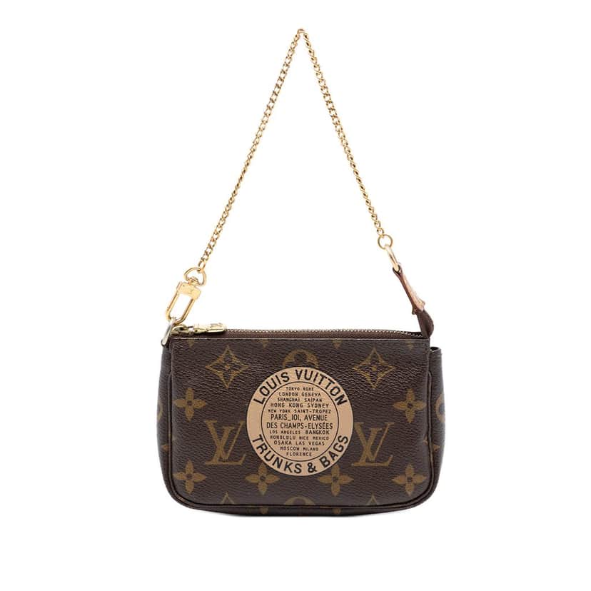 Louis Vuitton Monogram Mini Pochette Accessoires Brown Very good condition - Front View