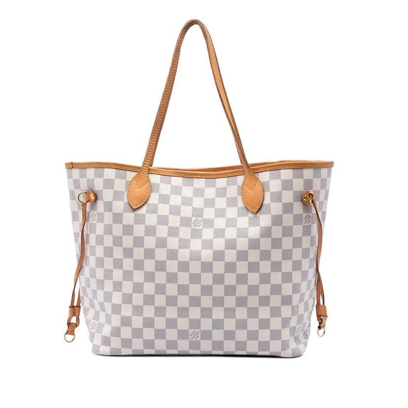 Louis Vuitton Damier Azur Neverfull MM White Very good condition - Front View